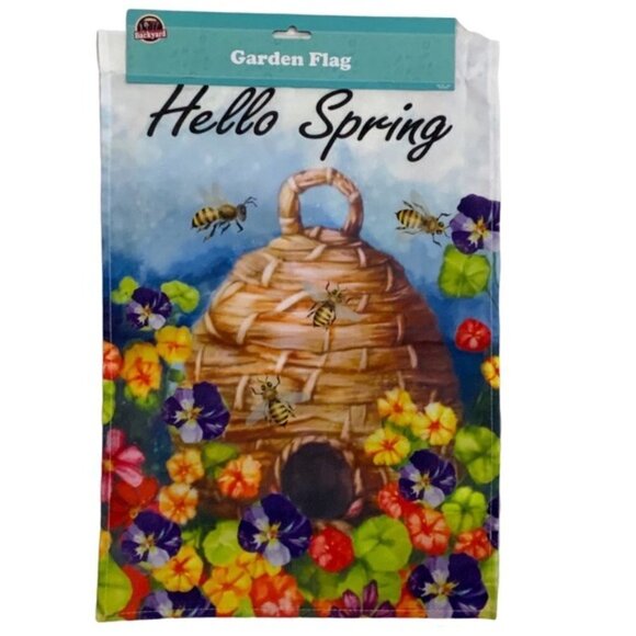 Garden Yard Flag Bee’s with Beehive Floral Colorful Multicolor 12 X 18 in - Picture 11 of 12
